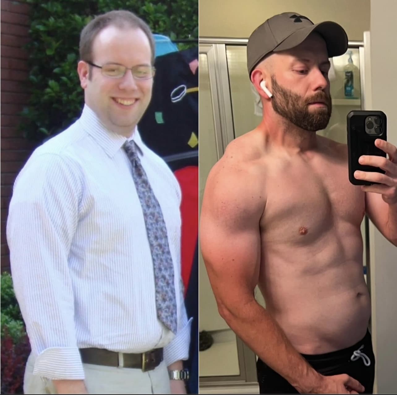 Dave's before and after transformation at CrossFit Lanier